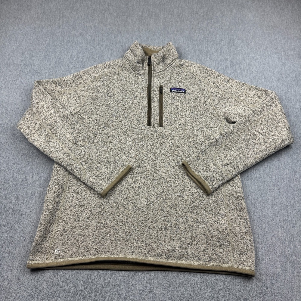 Patagonia Better Sweater Jacket Mens Medium Green 1/4-Zip Fleece Outdoor Logo